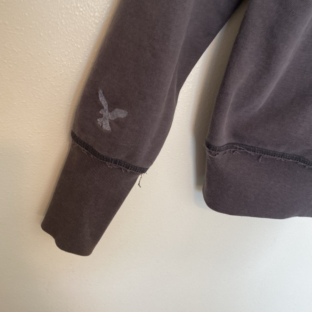 American Eagle mid button up pocket fir hood  sweatshirt jacket  size small - Picture 8 of 13